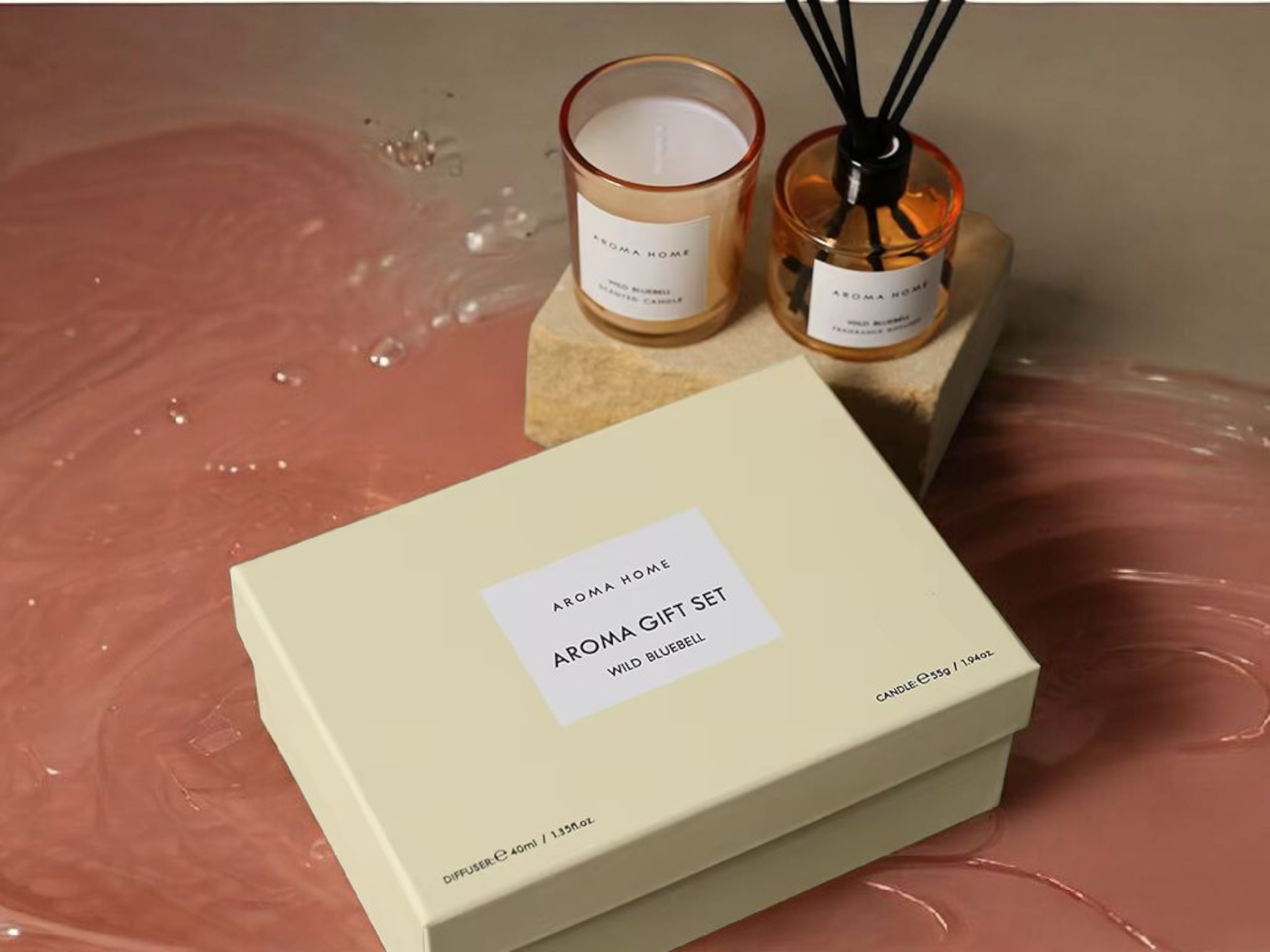 Home Fragrance Scented Candle and Reed Diffuser Gift Set