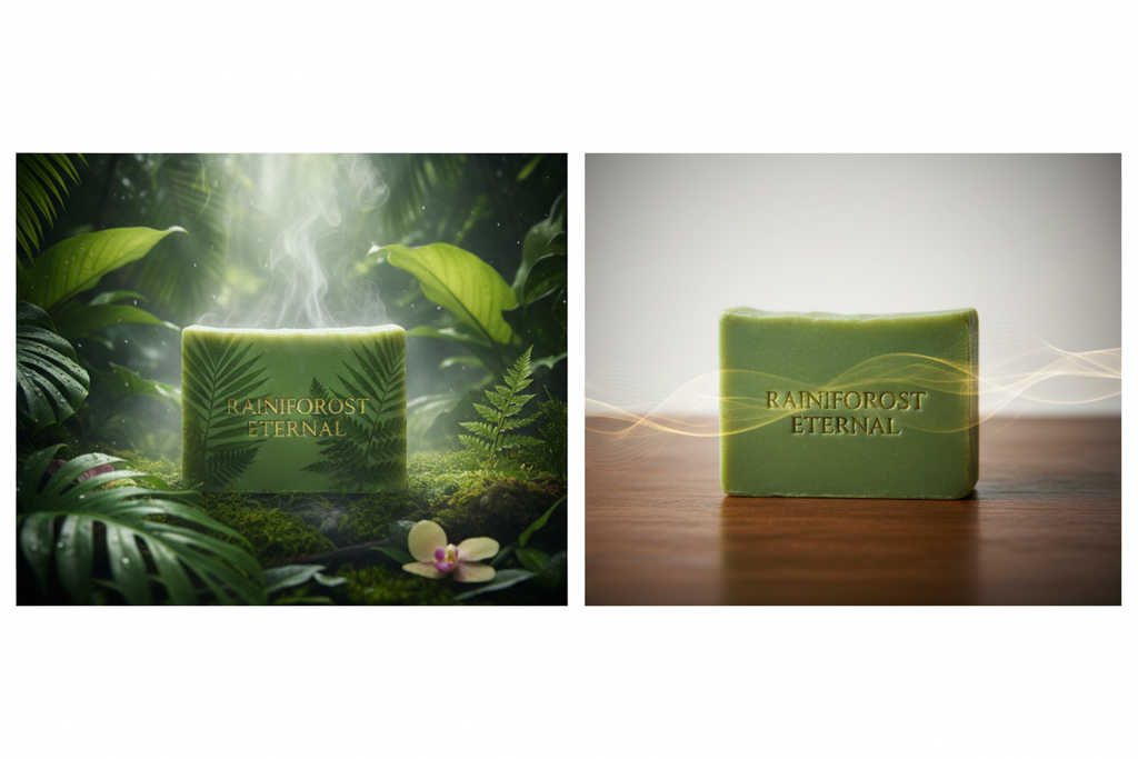 rainforest smell in the soap now and later