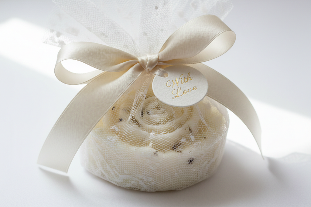 soap bar gift for wedding favor white