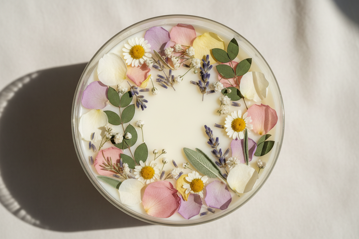 spring candle topping